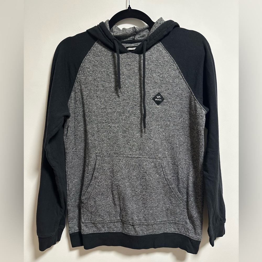 RVCA Two-Tone Gray and Black Hoodie